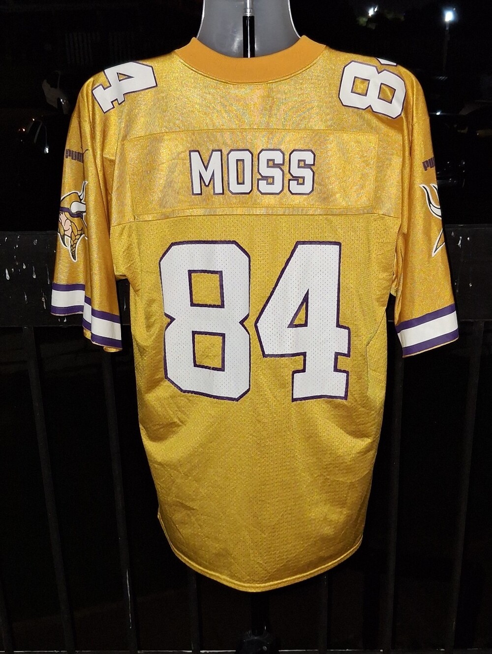 RARE Vintage PUMA Randy Moss Vikings Football Jersey Size MED
